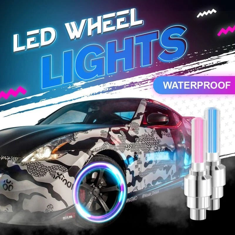 Lumières de roue LED étanches - Lot de 4 pcs