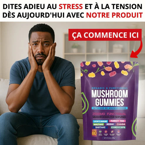 Bonbons gélifiés aux champignons - Dites adieu au stress quotidien