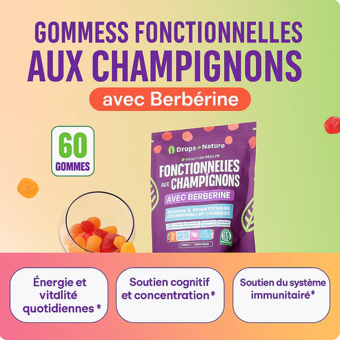 Bonbons gélifiés aux champignons - Dites adieu au stress quotidien