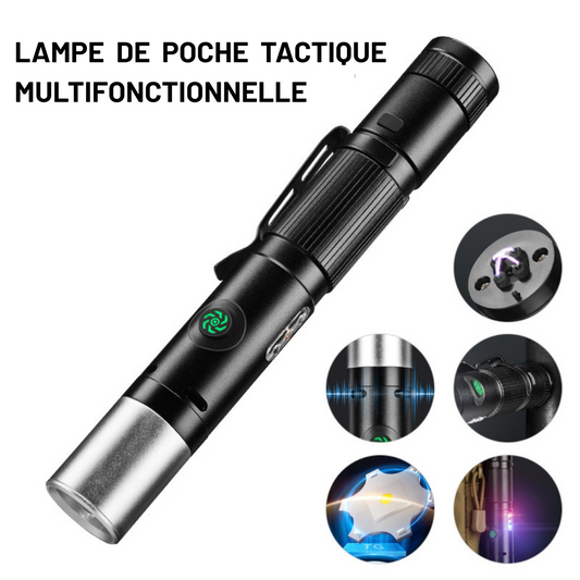 Lampe Torche Multifonctionnelle d'Autodéfense