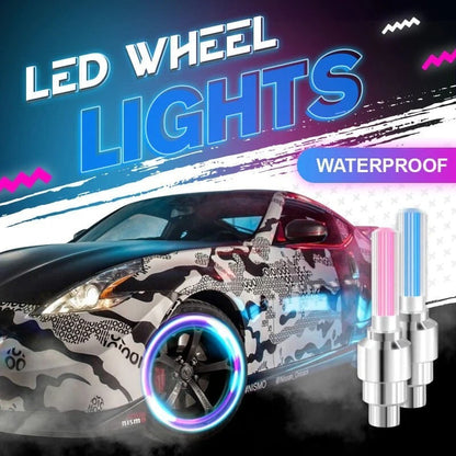 Lumières de roue LED étanches - Lot de 4 pcs