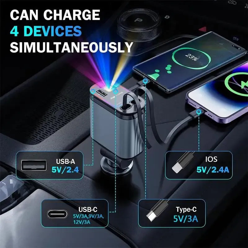 Chargeur de voiture multifonction Galaxy : charge et ambiance