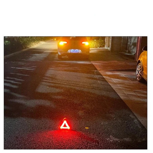 Lampe de Signalisation d'Urgence Solaire Triangulaire pour le Bord de Route