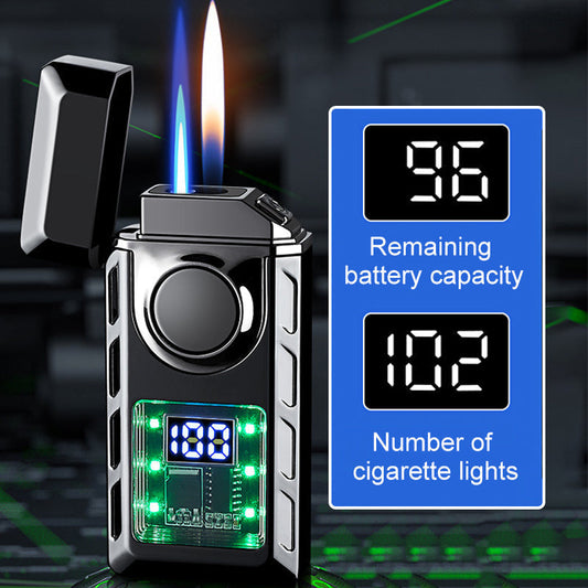 Briquet Double Flamme Haute Performance avec Éclairage Multicolore
